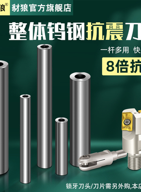整体钨钢合金防震刀杆数控加工中心锁牙式300R铣刀头抗震锁牙刀杆