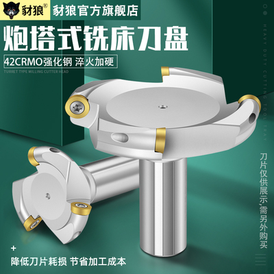 一体式刀盘炮塔铣床面铣刀盘R5铣刀杆铣刀头EMR-C20-5R30 50 80