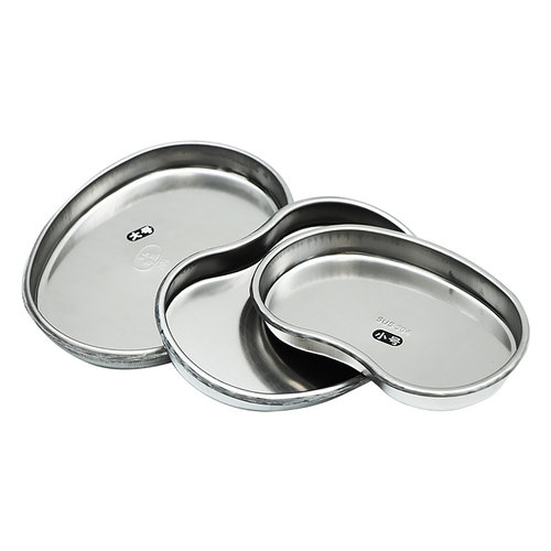 304加厚防碘不锈钢弯盘纹绣消毒盘腰盘换药肾型盘手术器械