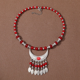 装饰品配饰月牙款舞蹈缀饰颈链民族风藏族古风头饰颈圈凤凰古城女