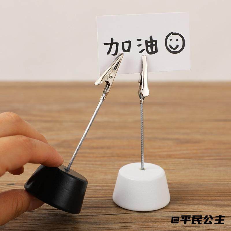 松木铁夹留言夹酒店卡收纳夹轻复古底座便利贴留言鳄鱼夹海报架,家居饰品,桌面摆件,淘宝优惠券,粉丝福利购,淘宝优惠卷