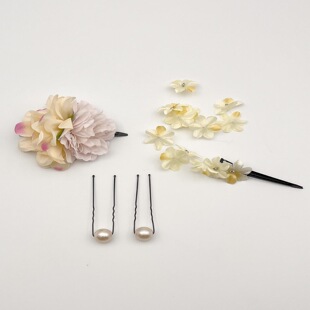 汉服绢花古风发饰套装仿真花头饰日系和风头花配饰发夹