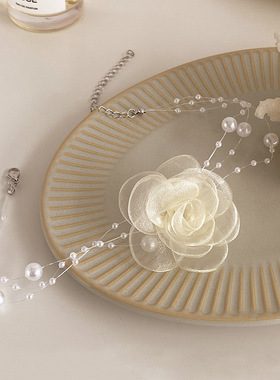 项链小众超仙浪漫黑白气质颈链