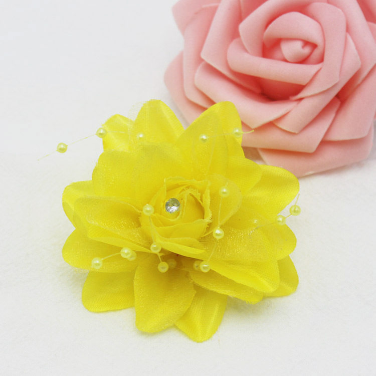 大红花演出头饰新娘头饰头花发饰舞蹈演出羽毛亮片花儿童舞蹈发卡