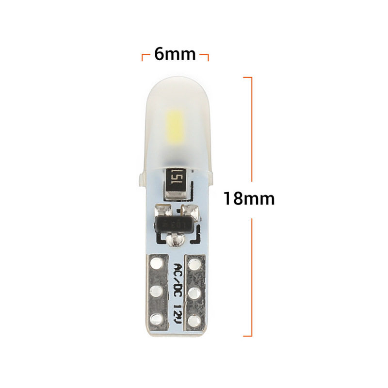 众辉 汽车灯泡T5 汽车led仪表灯化妆灯T5 3014 2D 3D散光指示灯