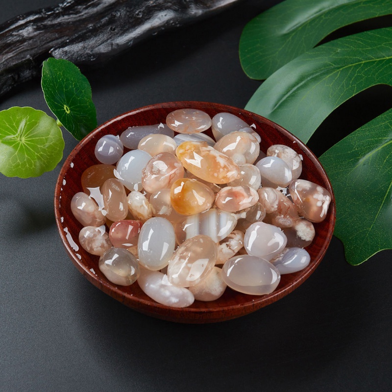 南红玛瑙原石雨花石鹅卵石水培水仙子花盆鱼缸造景红色小石子