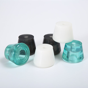 双排轮滑鞋高弹PU刹车头溜冰鞋果冻色刹车器四轮旱冰鞋减速器配件