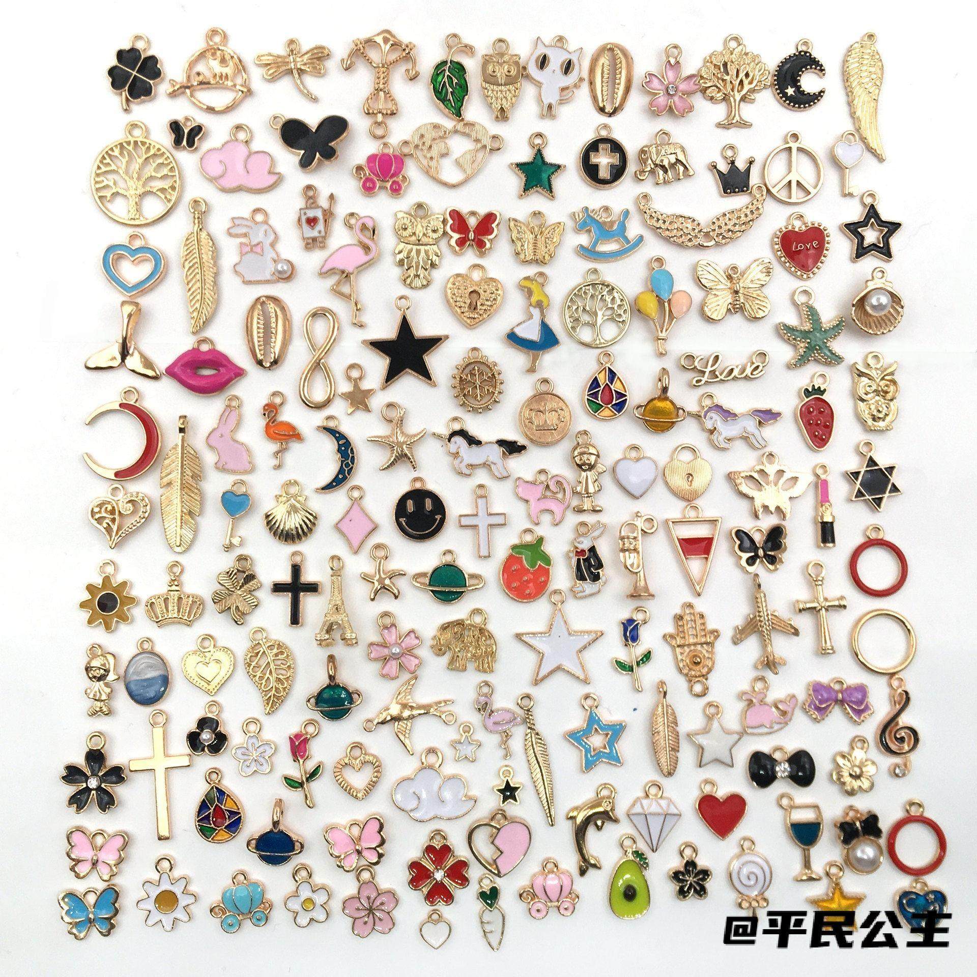 耳环耳钉手工挂件项链配件制作配件小挂件耳钉耳饰diy糖果滴油