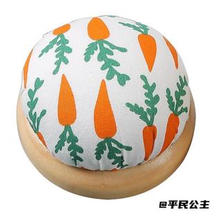 扎针垫小工具diy精致原木底可爱珠针包田园风收纳针扎球缝纫包