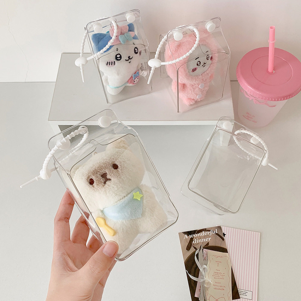 哭娃牛奶盒透明PVC娃包防尘棉花娃娃透明PVC简约牛奶盒痛包,婴童用品,保温包袋,淘宝优惠券,粉丝福利购,淘宝优惠卷