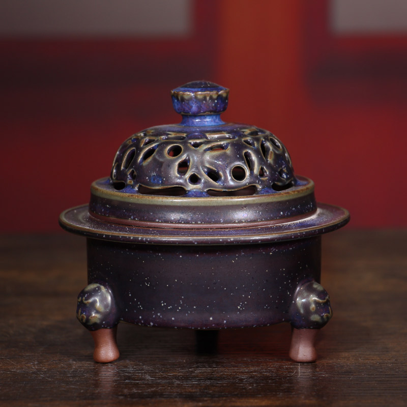 钧瓷熏香炉檀香陶瓷家用摆件