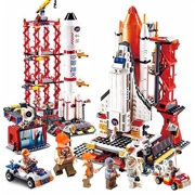 Tương thích với LEGO xây dựng mô hình tên lửa đưa đón không gian máy bay mô hình lắp ráp đồ chơi trẻ em 6-8-12 tuổi - Khối xây dựng