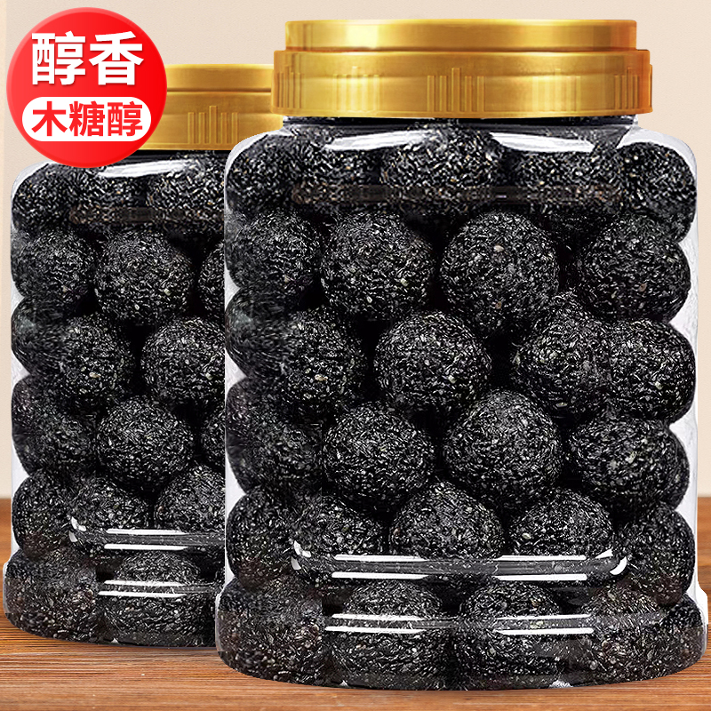 木糖醇黑芝麻丸500g大罐装