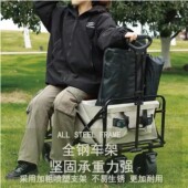 新款 户外拖车折叠营地车购物露营野营地小P推车摆摊小推拉货车
