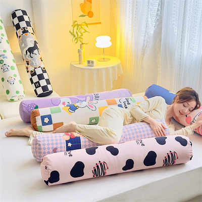 ins风小清新卡通圆柱形长条抱枕靠垫床上侧睡夹腿宿舍床头抱枕套