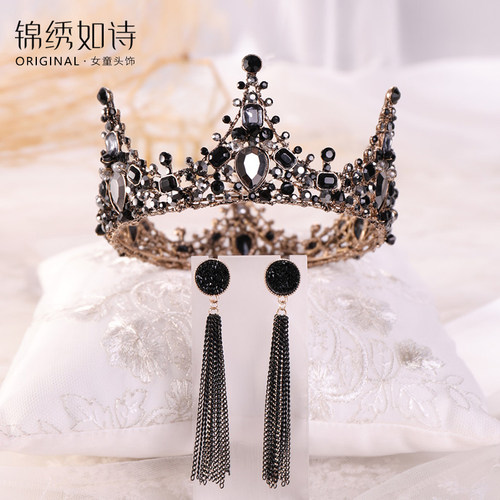 整圈公主风复古风巴洛克走秀头饰