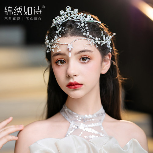 新款公主女童原创皇冠额饰套装