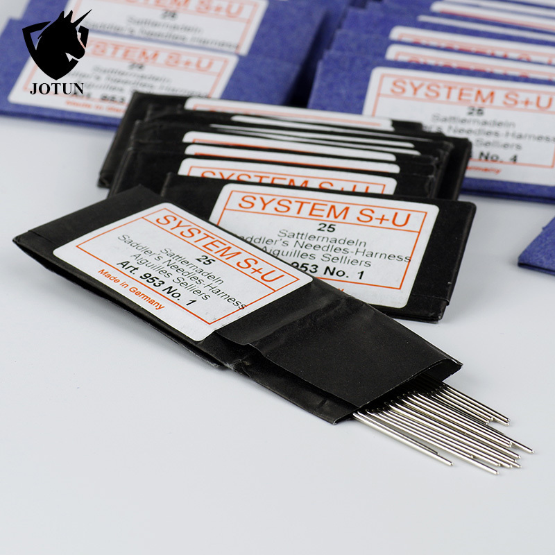 棕图 德国进口S+U皮革手缝针多功能手工皮具缝纫缝线丸针圆头针