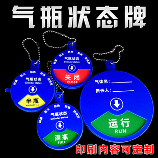 医院氧气瓶氧气筒空满半标示牌四防气体瓶提示牌供养气体使用状态