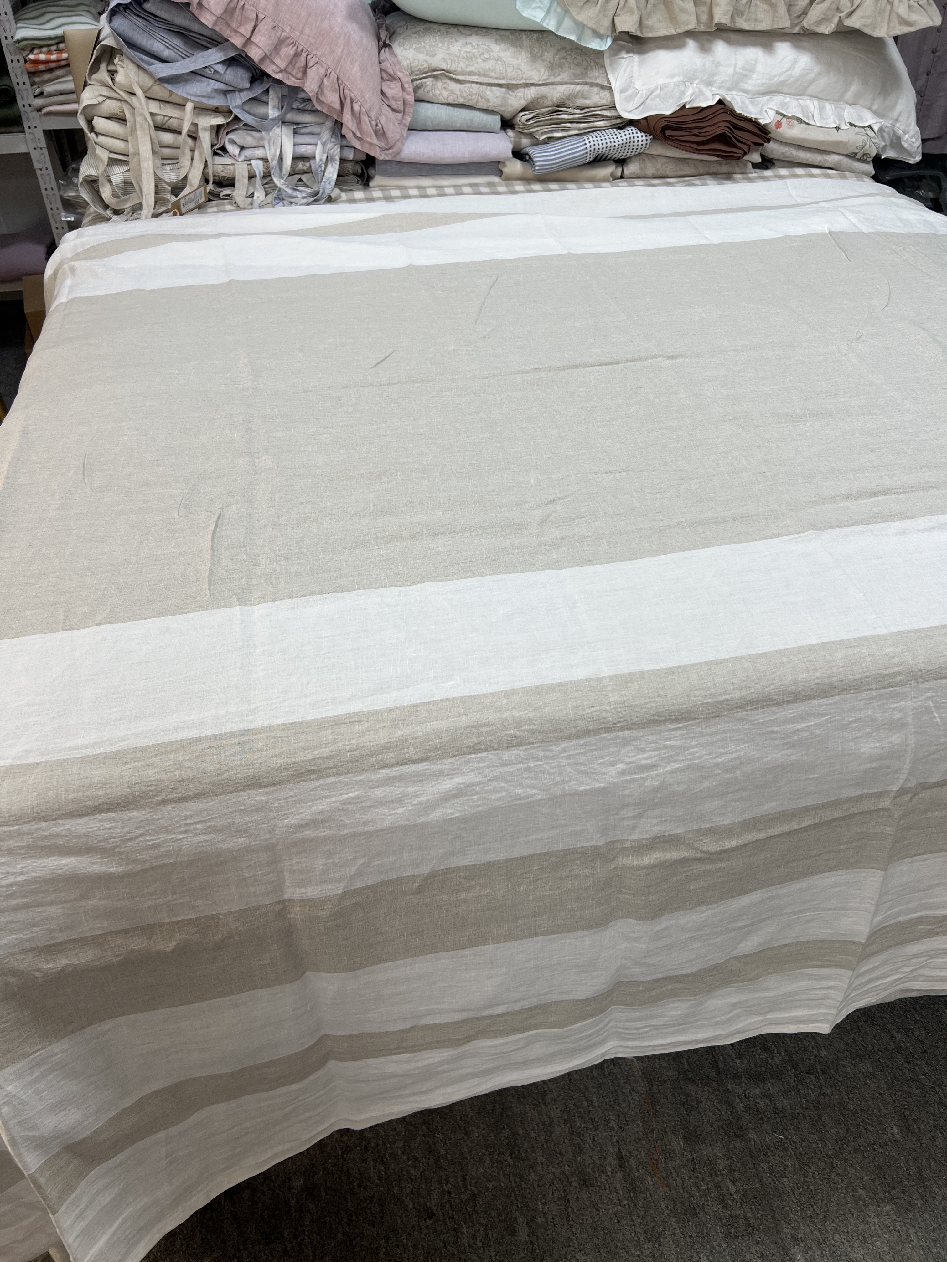 新品体验 汉麻雨露条纹双人床单其它