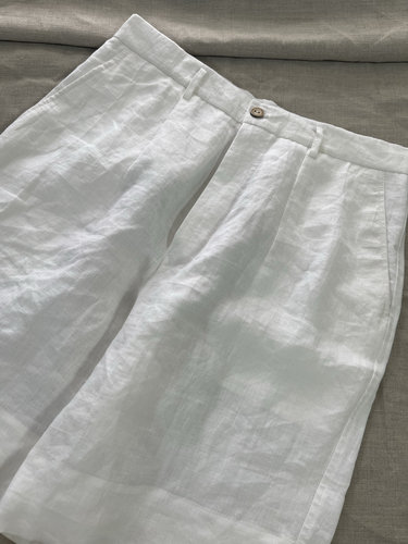 女款亚麻短裤 腰围订制款