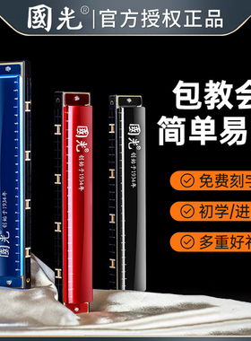 正品国光口琴官方旗舰店24孔复音c调28孔重音专业演奏级成人初学