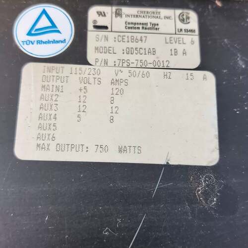 可维修cherokee 5V 120安电源。7PS-750-001议价