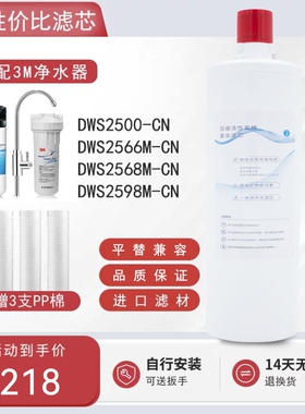 3M净水器通用滤芯 适配DWS2500-CN 2566 2568 2596 2598后置碳