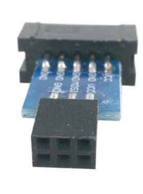 AVRISP USBASP STK500 10PIN转6PIN 10P转6位转接板