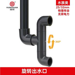 鱼缸无动力旋转出水口 造浪乱流出水 珊瑚海缸水流旋转可调节溢彩