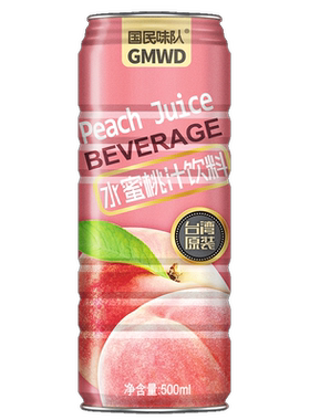 台湾水蜜桃汁国民味队500ml*6