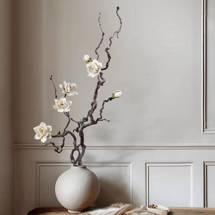 龙枣干枝栀子花术干支花束造型插花客厅落地干花花束真花装饰文