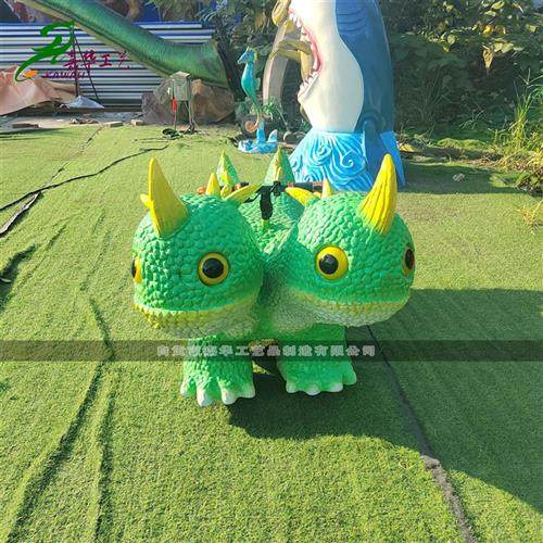 新款恐龙电动车游乐场设施广场儿童电瓶车亲子互动骑乘恐龙