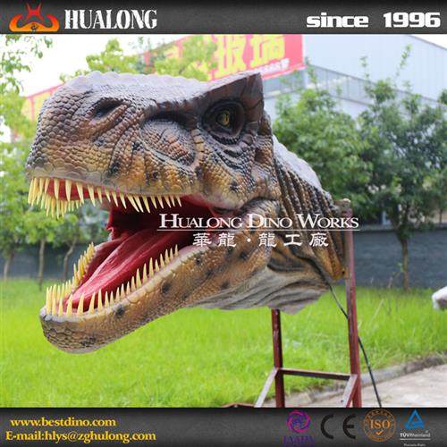 仿真霸王龙头动态机械模型摆件恐龙灯光秀不夜城源头工厂