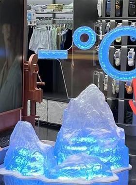 抽象创意玻璃钢雕塑定制环氧透明树脂大型落地摆件定做软装艺术品