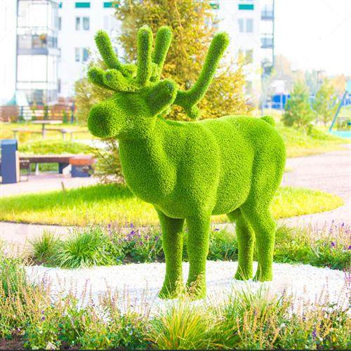大型动植物工艺品雕塑人造户外公园广场草雕景观仿真绿雕造型组合