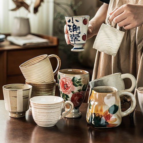 吉田成器日式粗陶杯子合集