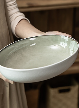 菜碗家用高级感陶瓷餐盘子brunch碗水果沙拉碗甜品碗微波炉专用碗