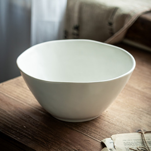 沙拉碗水果碗日式餐具家用斗笠碗陶瓷碗特别好看一人食饭碗拉面碗