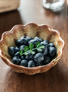 味碟粗陶日式餐具复古风创意家用特色餐厅个性圆形菜碟烧烤调味碟