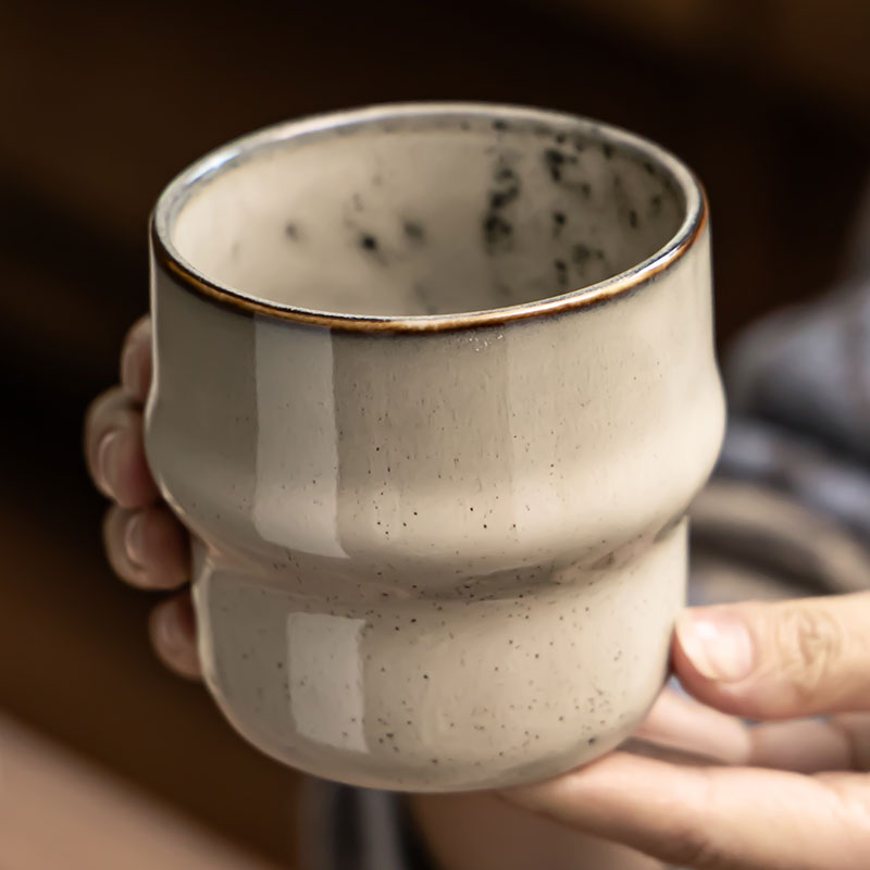 复古风拉满日式陶瓷无把杯水杯子