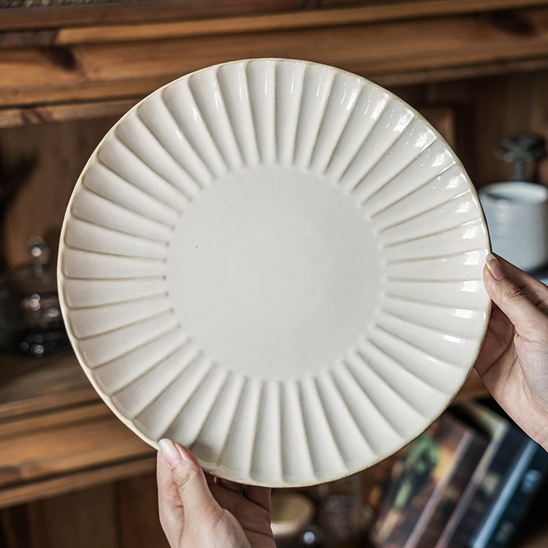 浅盘日式复古陶瓷餐盘