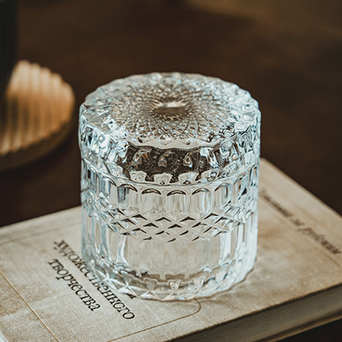 吉田成器轻奢带盖防尘收纳罐