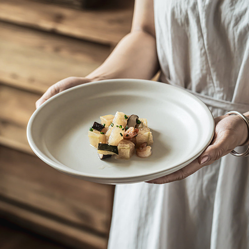 大盘简约纯色餐盘10英寸大深盘日式陶瓷西餐盘子大盘鸡龙虾盘餐具,餐饮具,盘,淘宝优惠券,粉丝福利购,淘宝优惠卷