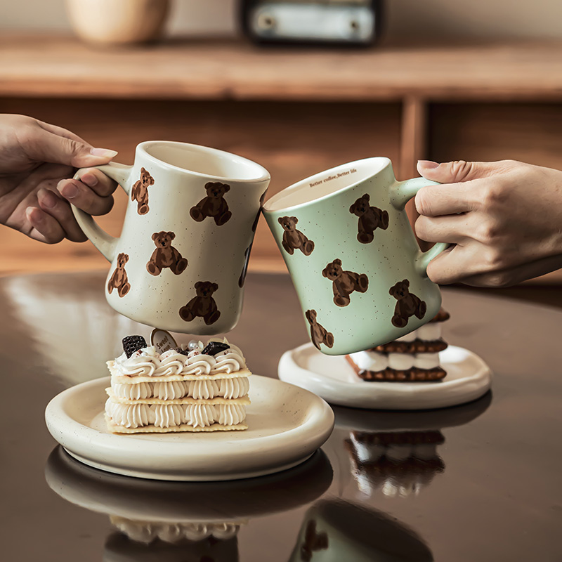 马克杯可爱陶瓷小熊杯子ins风