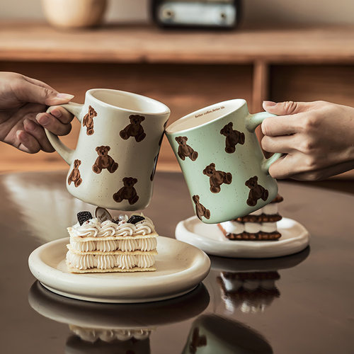 马克杯可爱陶瓷小熊杯子ins风