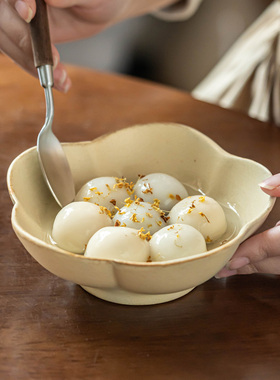 米饭碗特别漂亮水果碗甜品碗家用日式餐具高级感小众新款brunch碗