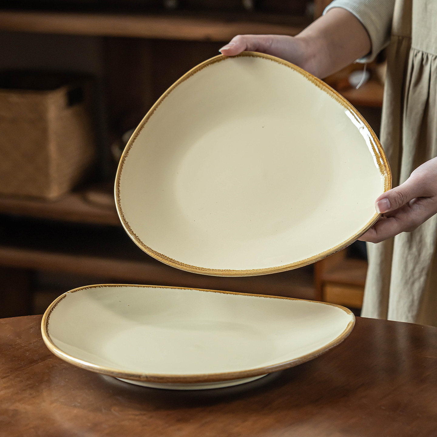 酒店异形盘复古特别好看的早餐盘家用陶瓷盘轻奢高颜值餐具西餐盘,餐饮具,盘,淘宝优惠券,粉丝福利购,淘宝优惠卷