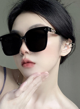韩系简约大框太阳镜防紫外线防强光遮阳日系男女通用大脸显瘦墨镜
