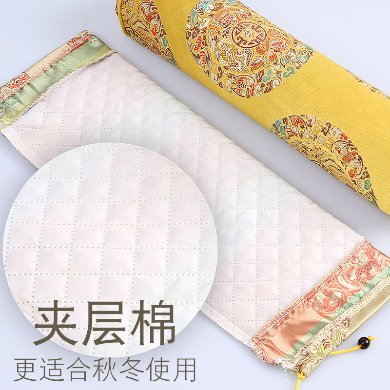 颈椎枕套圆柱形送内胆枕芯套护颈枕套荞麦壳蚕砂决明子黄豆枕头套